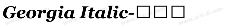 Georgia Italic字体转换